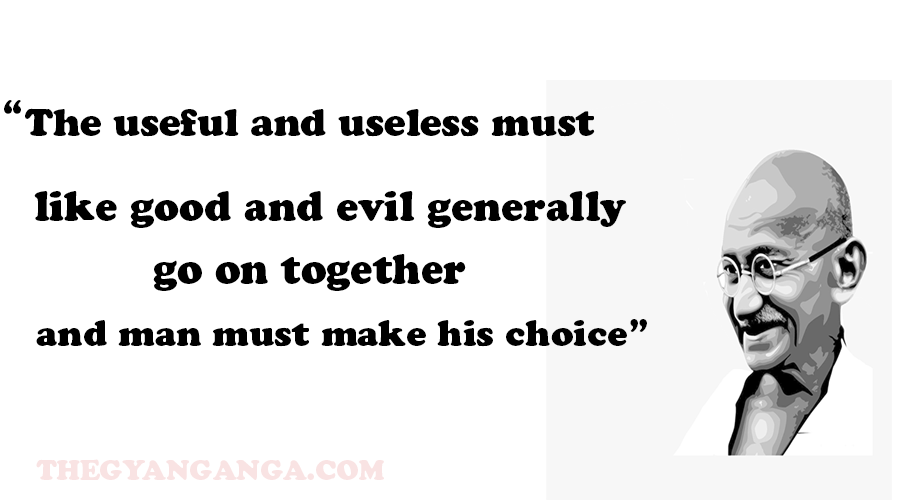 The useful and useless must,like good and evil generally, go on together, and man must make his choice.