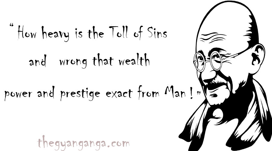 How heavy is the Toll of Sins and wrong that wealth,power and prestige exact from Man!