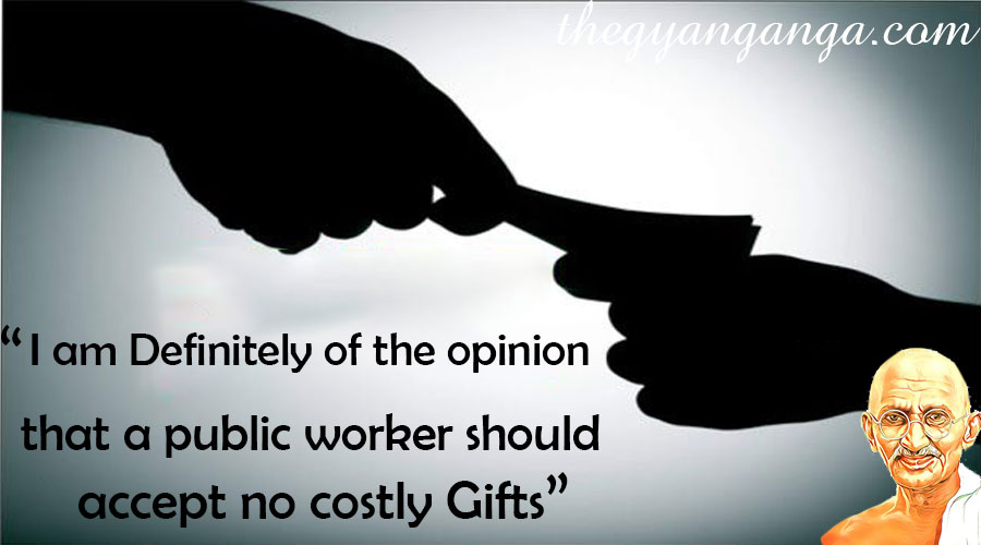 I am Definitely of the opinion that a public worker should accept no costly Gifts.
